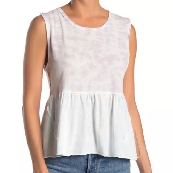 Free Peope Anytime Oversized Tie Dye‎ Peplum Tank Top Size XS - Picture 1 of 11